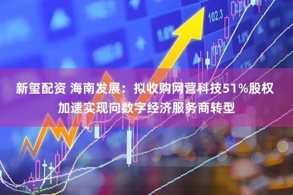新玺配资 海南发展：拟收购网营科技51%股权 加速实现向数字经济服务商转型