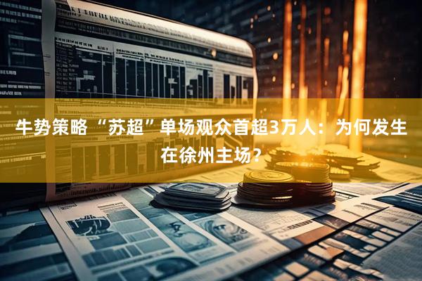 牛势策略 “苏超”单场观众首超3万人：为何发生在徐州主场？